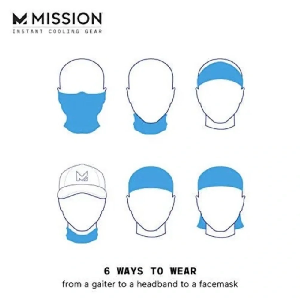 Mission Unisex Kids Youth Cooling Neck Gaiter - Black